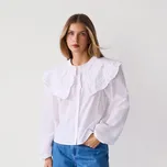 Reserved - Halenka s dekorativním límcem - bílá - 774II-00X - 774II-00X-L