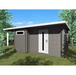 Zahradní domek Ueli 450x300 s přístřeškem