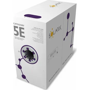 Síťový kabel Kabel kroucená dvojlinka Solarix SXKD-5E-UTP-LSOH UTP kat. 5e vnitřní LSOH drát 100m měď