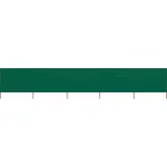 vidaXL 5dílná zástěna proti větru látková 600 x 80 cm zelená