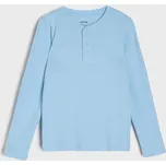 Sinsay - Bavlněné tričko s dlouhými rukávy - modrá - 460JR-05X - 460JR-05X-116
