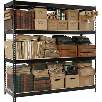 Dílenský regál Lakovaný černý regál Mamutex Heavy 1800x1600x450 mm – 4 police, nosnost 1200 kg