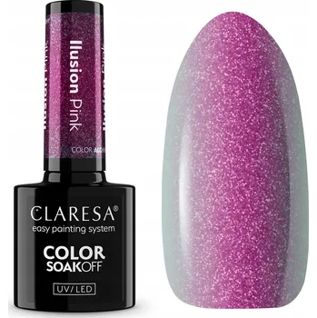 Přípravek na nehty Claresa Hybridní lak s chameleon efektem ILUSION PINK růžovo-zlatý 5g