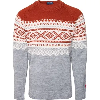 Dívčí mikina Pánský vlněný svetr Ulvang Marius Roundneck hnědá velikost oblečení XXL