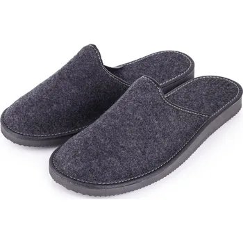 Pánské pantofle Vlnka Pánské filcové pantofle černá velikost obuv dospělí 44