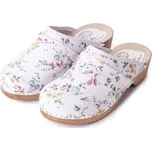 Vlnka Dámské anatomické dřeváky květ bílá velikost obuv dospělí 41