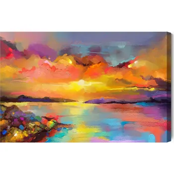 Obraz Obraz Na Plátně Abstraktní Západ Slunce 30x20