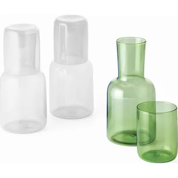 Philippi Skleněná karafa na vodu se sklenkou Viva, zelená