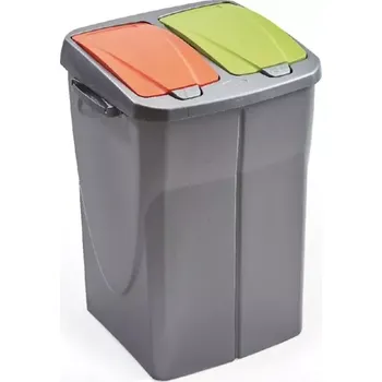 Odpadkový koš Odpadkový koš DUOBIN 46 L oranžová a zelená