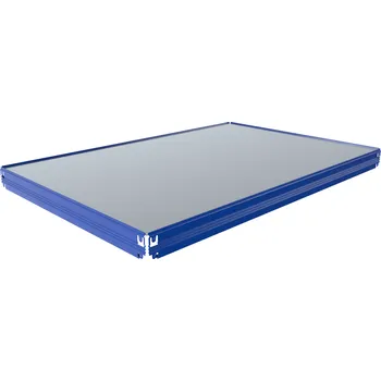 Dílenský regál Patro k regálu Biedrax 60 x 60 cm, modré, police plech zinek, nosnost 150 kg