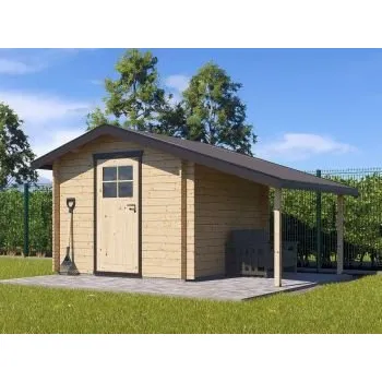 Zahradní domek Zahradní domek Albert 250x250 Ekonomik s přístřeškem