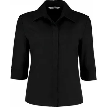 Dámská košile Kustom Kit Dámská košile Continental Tailored fit 3/4 Barva: Černá, Velikost: S