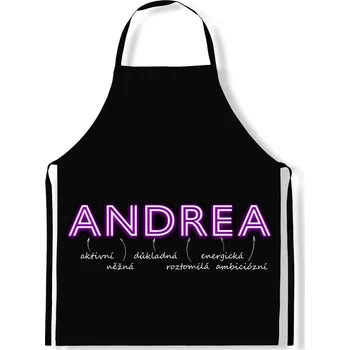 IMPAR Zástěra Ženská jména Neon, Andrea