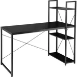 Psací stůl s regálem LOFTY 120x60 cm, černý
