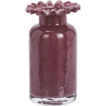 Váza Madam Stoltz váza dekorativní z barevného skla 12 x 19 cm 2402838B fialová 49X