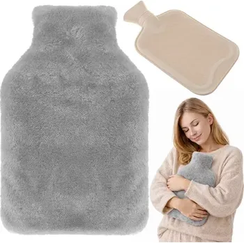 Termofor Termofor s plyšovým obalem – gumový ohřívač vody 1,8 l