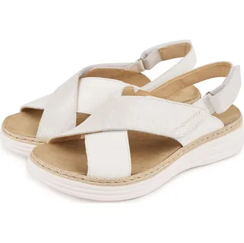 Dámské sandále Vlnka Dámské kožené sandály Danka stříbrná velikost obuv dospělí 38