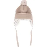 Vlnka Dětská čepice s bambulí béžová velikost oblečení S