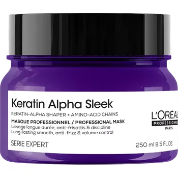Vlasová regenerace L'Oréal Professionnel Uhlazující maska na vlasy Keratin Alpha Sleek Mask 250 ml + 2 měsíce na vrácení zboží