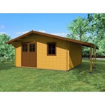 Zahradní domek Zahradní domek Laura 450x450 Ekonomik, dvoukřídlé dveře, přístřešek