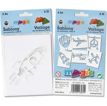 MAGIC papírové šablony na malování VZDUŠNÁ DOPRAVA