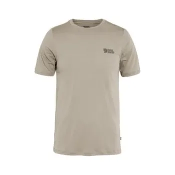 Pánské oblečení Fjällräven Abisko Wool Logo SS Men Light Fossil hnědá M