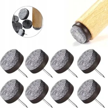 Podložka pod nábytek FILCOVÉ PODLOŽKY POD NÁBYTEK S HŘEBÍKEM ŠEDÉ 37mm 4ks