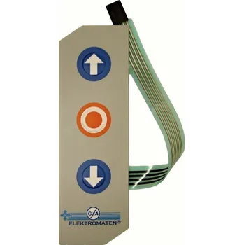 Garážová vrata trojtlačítko foliové nalepovací pro GfA - náhradní nalepovací trojtlačítko pro řídící jednotky TS955, TS960, TS961, TS970 GfA Elektromaten do roku výroby 2005