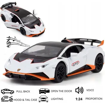 autíčko Kovový model auta v měřítku 1:24 Lamborghini Huracán STO Biały