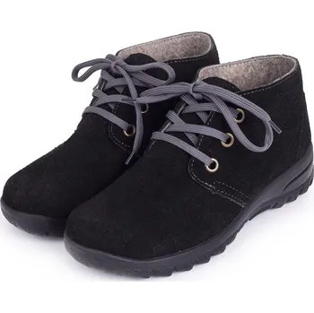 Dámská zimní obuv Vlnka Dámské kožené kotníkové boty s vlněným filcem Blanka černá velikost obuv dospělí 39