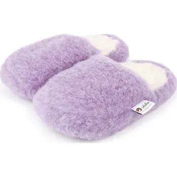 Dámské pantofle Vlnka Dětské TV papuče z ovčí vlny fialová velikost obuv dětské 31-32