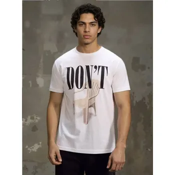 Sinsay - Bavlněné tričko s krátkým rukávem - bílá - 261HL-00X - 261HL-00X-L