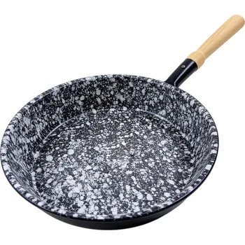 Pánev Perfect Home Smaltovaná pánev s dřevěnou rukojetí 26cm, 13062