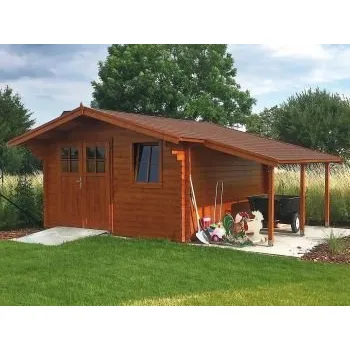 Zahradní domek Zahradní domek Laura 350x350 Ekonomik, dvoukřídlé dveře, přístřešek