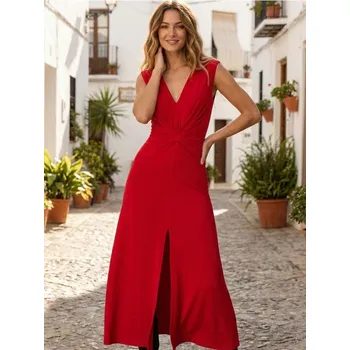 Dámská móda Sinsay - Maxi šaty - červená - 072IQ-33X - 072IQ-33X-M