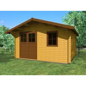 Zahradní stavba Zahradní domek Laura 400x400 Ekonomik, dvoukřídlé dveře