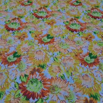 Pro útulný domov bavlněná látka KVĚTY ŽLUTOORANŽOVÉ