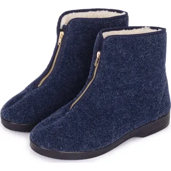 Pánská zimní obuv Vlnka Pánské důchodky z ovčí vlny na zip modrá velikost obuv dospělí 47