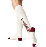 Vlnka Podkolenky s ovčí vlnou Merino folklór červená velikost ponožek 38-39