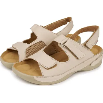 Dámské sandále Vlnka Dámské kožené sandály na hallux Bianka krémová velikost obuv dospělí 38