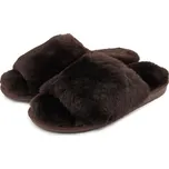 Vlnka Dámské vlněné pantofle Dora hnědá velikost obuv dospělí 40