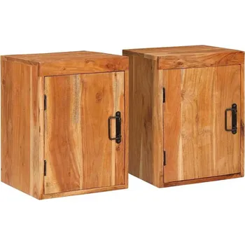 Noční stolek vidaXL Noční stolek 2 pcs Hnědá 35 x 33 x 48 cm Masivní dřevěná akácie [4016729]