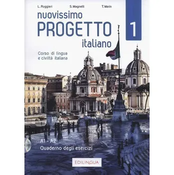 Italský jazyk Nuovissimo Progetto italiano 1 Quaderni [italština] (2019, brožovaná) + CD Audio