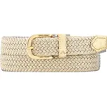 ALBERTO Gürtel Metalic dámský pásek béžový Velikost opasku: 85 cm + Dárková krabička týček