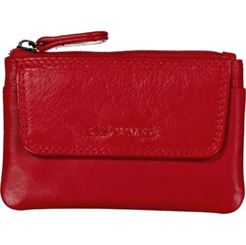 Kožená klíčenka s přední kapsičkou 1708 červená, Old River