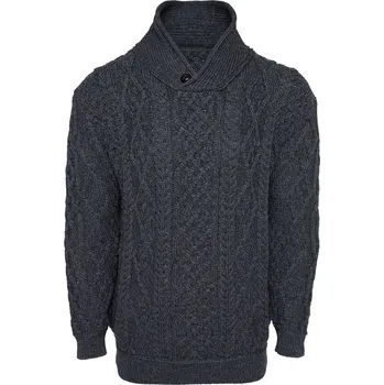 Dámský svetr Vlnka Pánský vlněný svetr Vlnka S18 tmavě šedá velikost oblečení XL