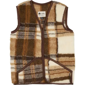 Vlnka Vlněná vesta Merino káro velikost oblečení 3XL