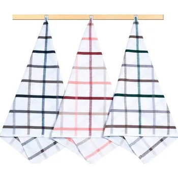 Utěrka Kuchyňské utěrky - sada 3 kusů Zelená,Béžová,Šedá - 50x70 cm BX13950