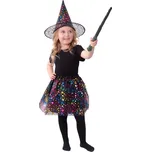 Dětský kostým čarodějnice hvězda tutu sukně s kloboukem