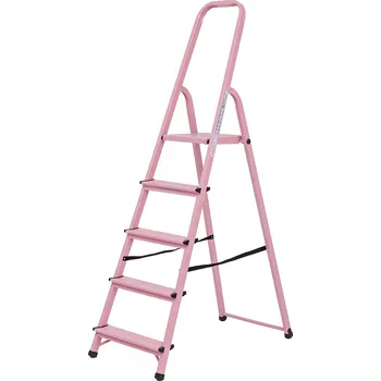 Žebřík Elkop Ocelový žebřík růžový, 5 příček
